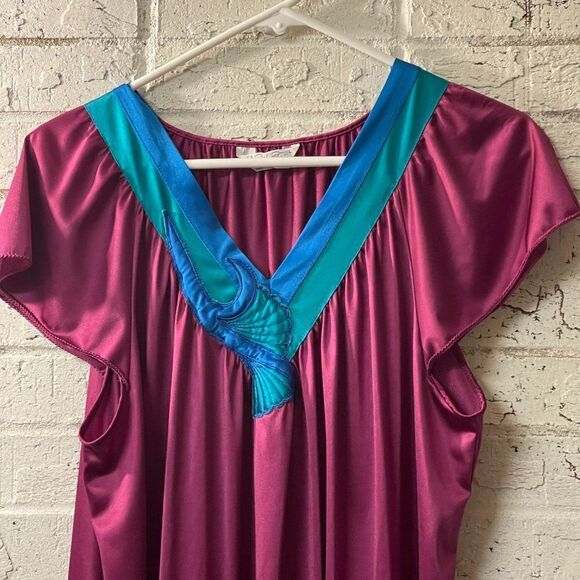 Vanity Fair Vintage nightgown robe nightgown 2pc Set 70s Large - Picture 3 of 11